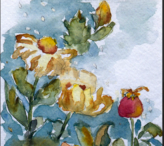 Debi Harvey Painting Flowers